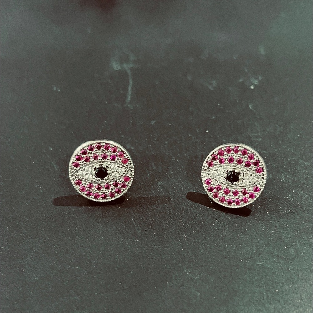 925 made in Italy Evil Eye earrings